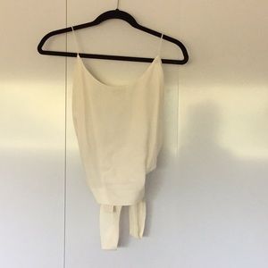 White silk tank